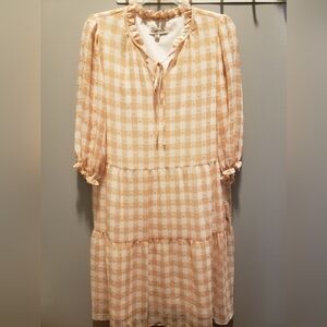 Nanette Lepore NWT, size 10 dotted Swiss gingham dress